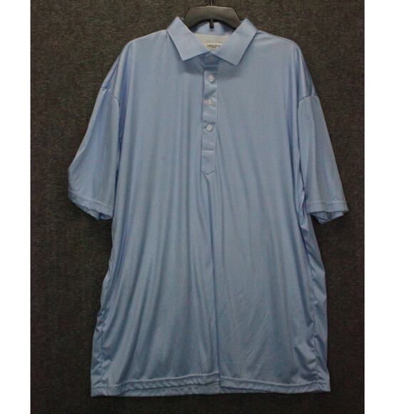 Collars & Co Shirt Mens 3XL Relaxed Polo Houndstooth Dress Collar Blue Casual - Picture 1 of 6
